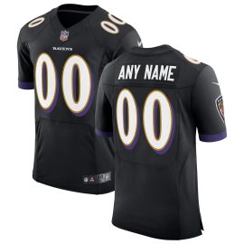 Baltimore Ravens Speed Machine Elite Custom Jersey - Black