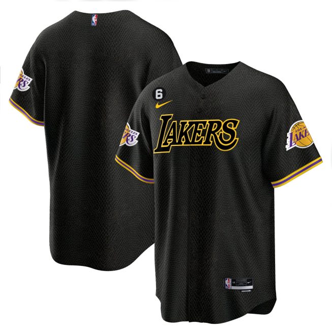Los Angeles Lakers Baseball Men Jersey - Black Mamba