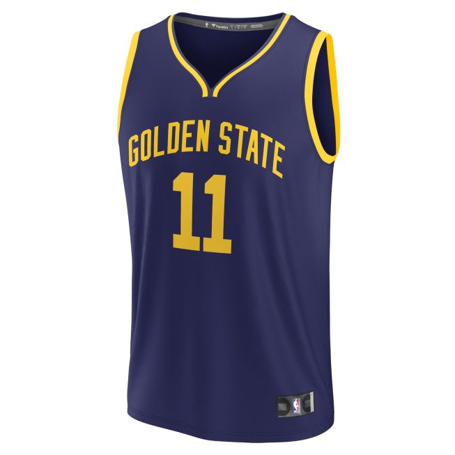 Klay Thompson Golden State Warriors Fanatics Fast Break Replica Player Jersey - Statement Edition - Navy - Image 2
