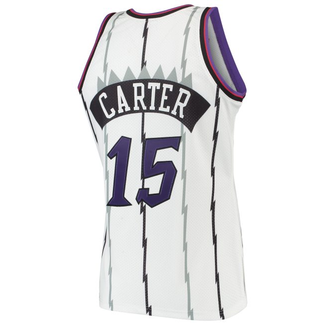 Vince Carter Toronto Raptors Mitchell & Ness 1998/99 Hardwood Classics Authentic Jersey - White - Image 3