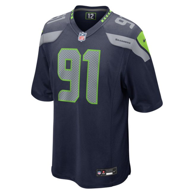 Byron Murphy II Seattle Seahawks 2024 First Round Pick Player Game Jersey - College Navy - Image 2