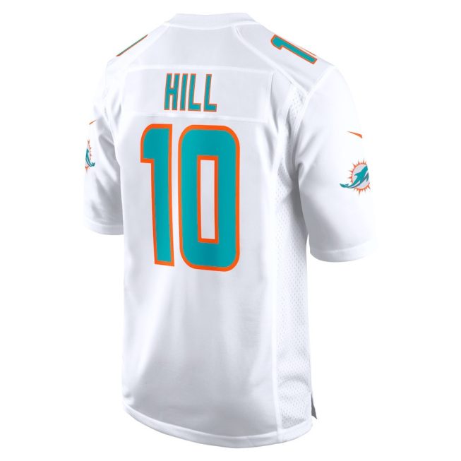 Tyreek Hill 10 Miami Dolphins Celebrating Game Men Jersey - White - Image 3