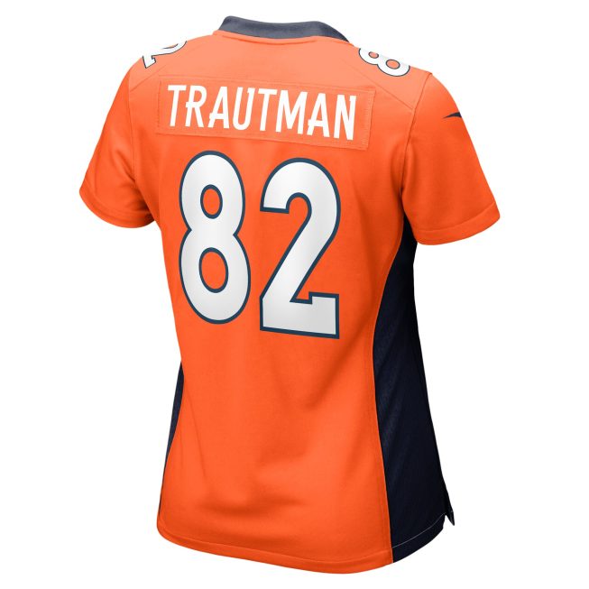 Adam Trautman Denver Broncos Women's Team Game Jersey - Orange - Image 3