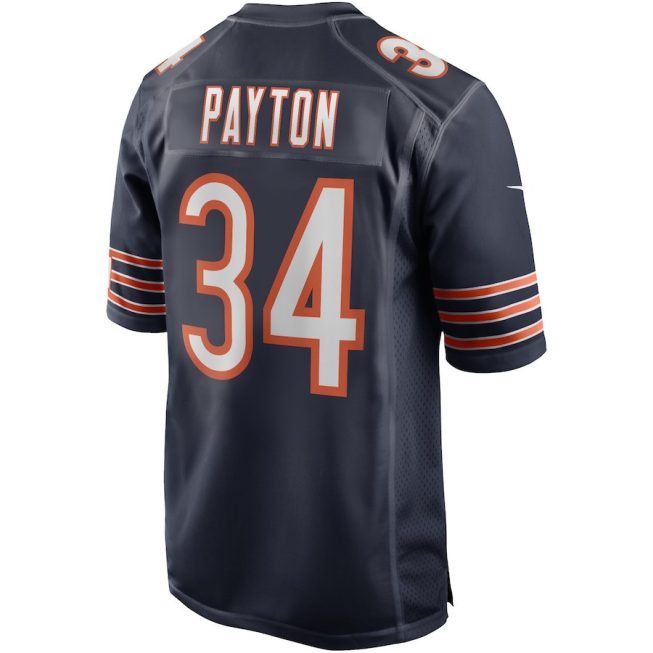 Walter Payton 34 Chicago Bears Men Game Retired Jersey - Navy - Image 3