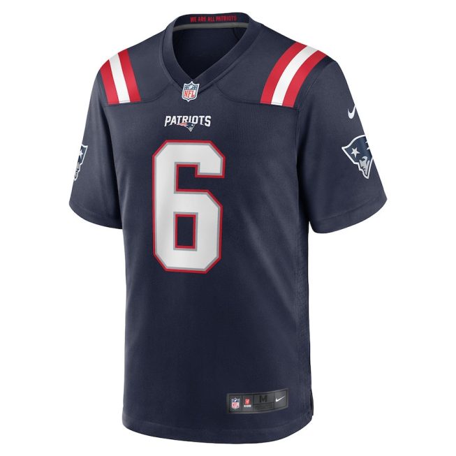 Christian Gonzalez 6 New England Patriots YOUTH Game Jersey - Navy - Image 2