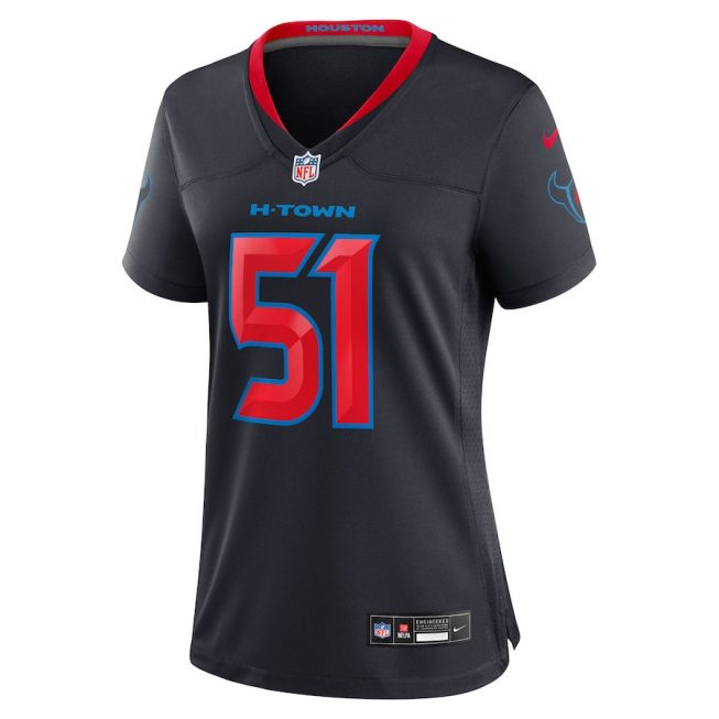 Will Anderson Jr. 51 Houston Texans Women 2nd Alternate Game Jersey - Navy - Image 2