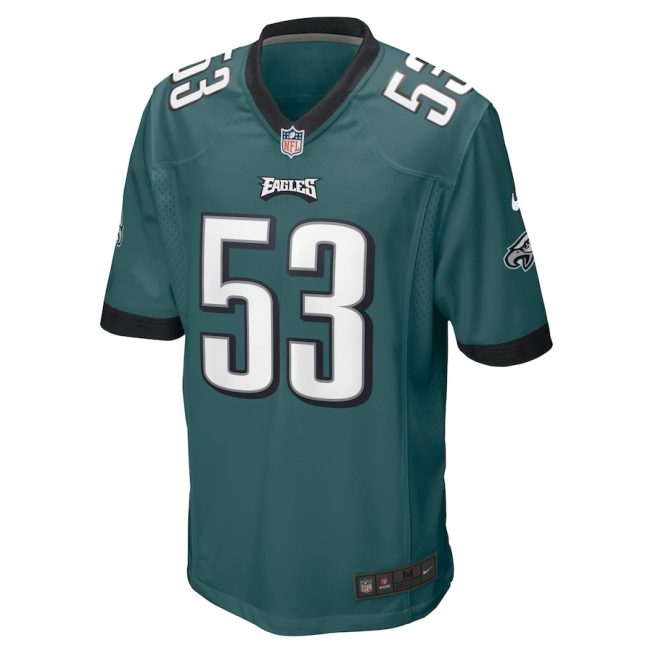 Shaquille Leonard 53 Philadelphia Eagles Game Men Jersey - Midnight Green - Image 2