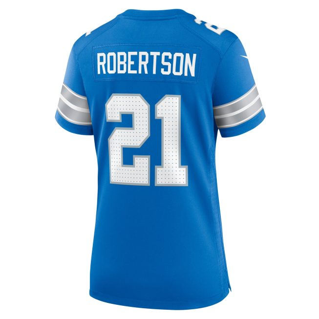 Amik Robertson Detroit Lions Women's Team Game Jersey - Blue - Image 3