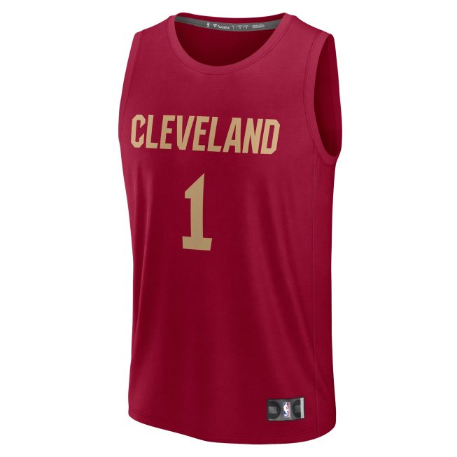 Max Strus Cleveland Cavaliers Fanatics Fast Break Player Jersey - Icon Edition - Wine - Image 2
