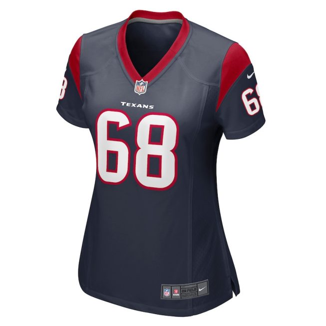 Jarrett Patterson 68 Houston Texans Women Team Game Jersey - Navy - Image 2