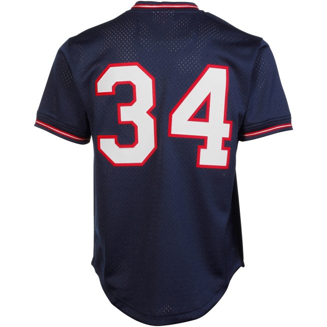 Kirby Puckett Minnesota Twins Mitchell & Ness 1985 Authentic Cooperstown Collection Mesh Batting Practice Jersey - Navy - Image 3