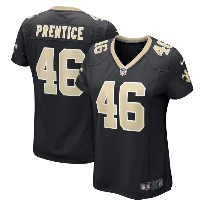 Adam Prentice New Orleans Saints Women's Game Player Jersey - Black