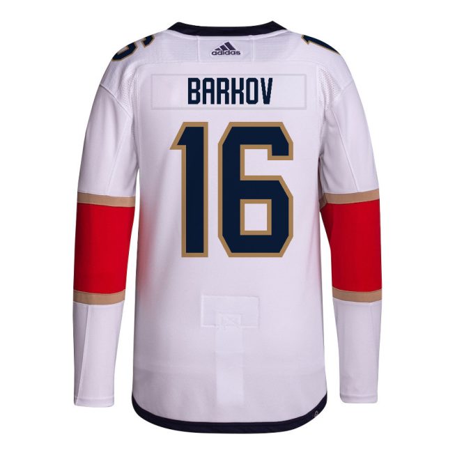 Aleksander Barkov 16 Florida Panthers 2024 STANLEY CUP Final Away Breakaway Jersey - Men, White - Image 3