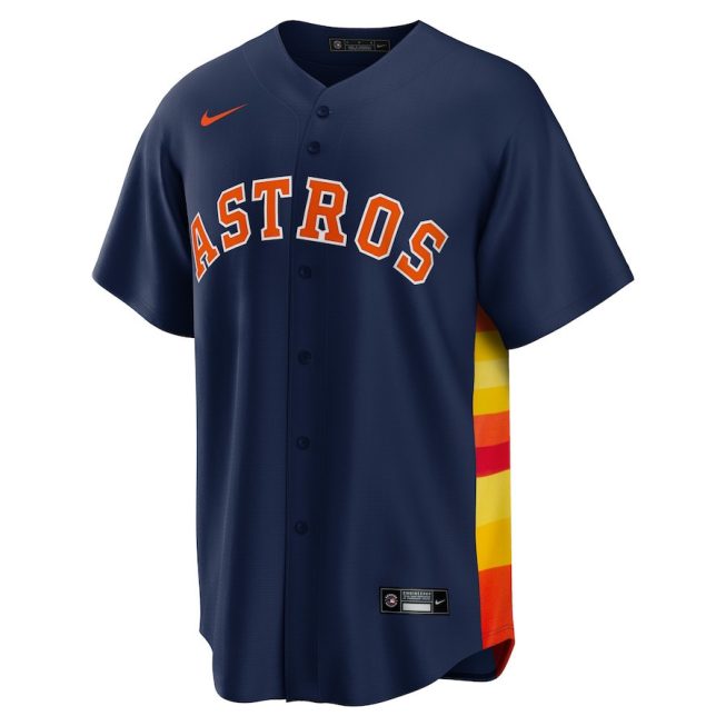 Alex Bregman 2 Houston Astros Alternate Men Jersey - Navy - Image 2