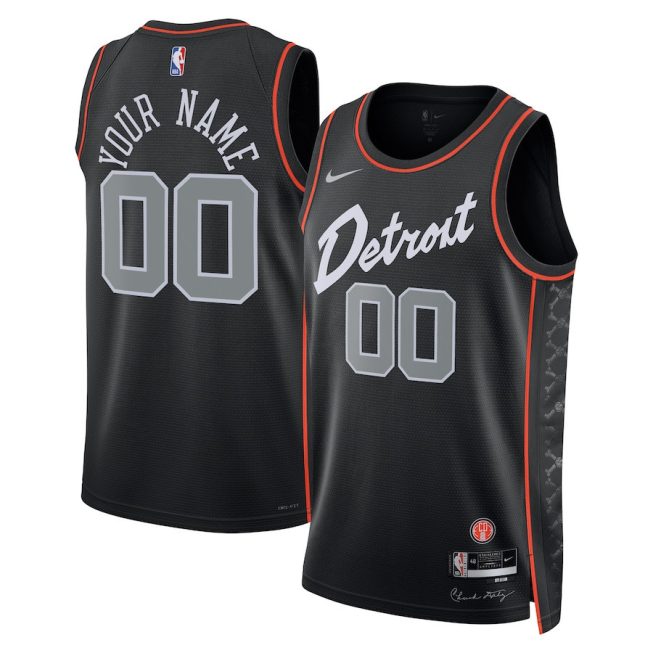 Detroit Pistons 2023/24 Swingman Jersey Customized - City Edition - Black