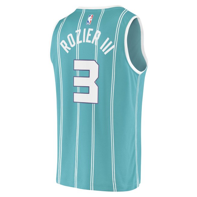 Terry Rozier III Charlotte Hornets Fanatics Fast Break Replica Player Jersey - Icon Edition - Teal - Image 3