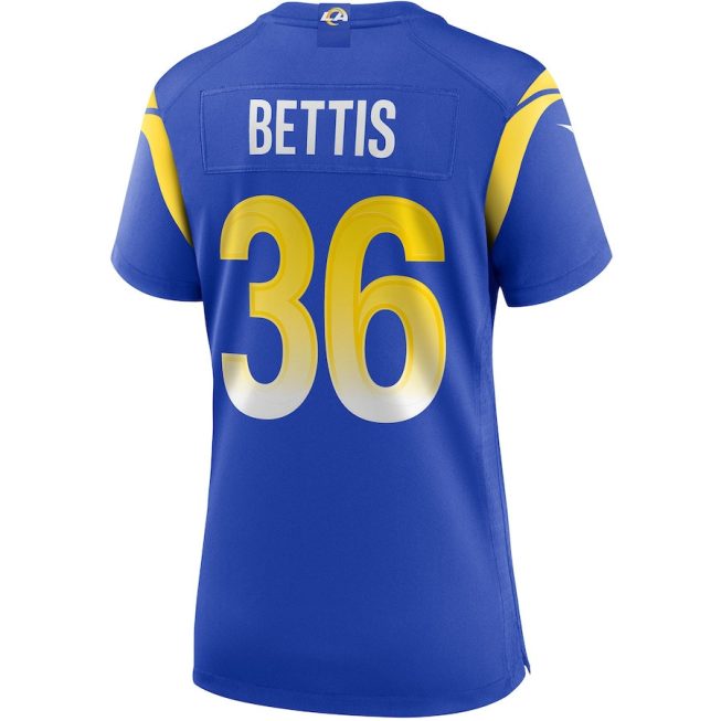 Jerome Bettis 36 Los Angeles Rams Women Game Retired Jersey - Royal - Image 3