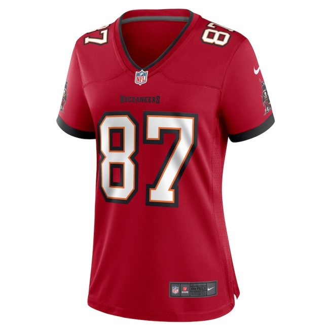 Payne Durham 87 Tampa Bay Buccaneers Women Game Jersey - Red - Image 2