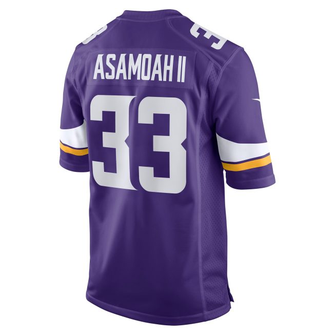 Brian Asamoah Minnesota Vikings Player Game Jersey - Purple - Image 3