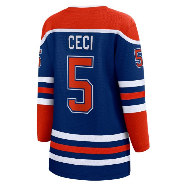 Cody Ceci Edmonton Oilers Fanatics Women's Home Breakaway Player Jersey - Royal - Image 3