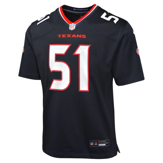 Will Anderson Jr. 51 Houston Texans Youth Game Jersey - Navy - Image 2
