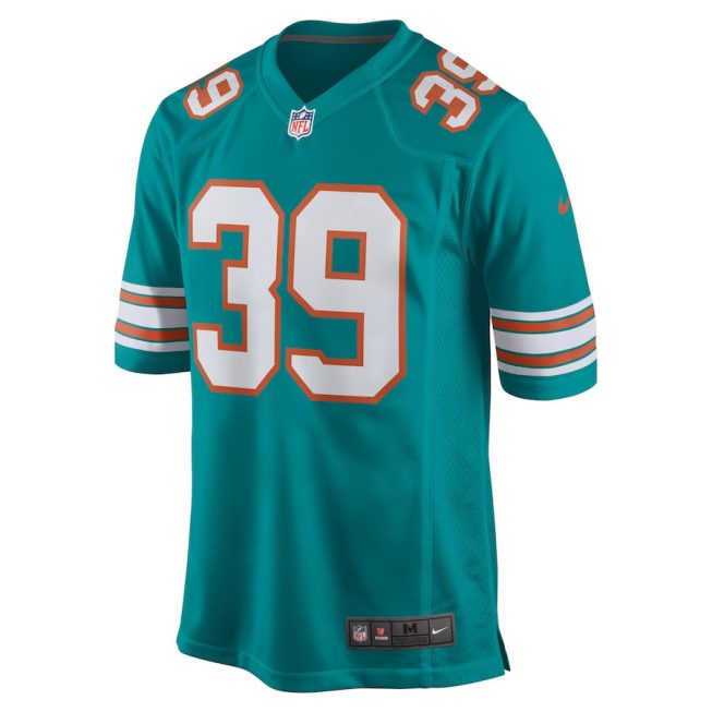 Larry Csonka 39 Miami Dolphins Men Retired Jersey - Aqua - Image 2