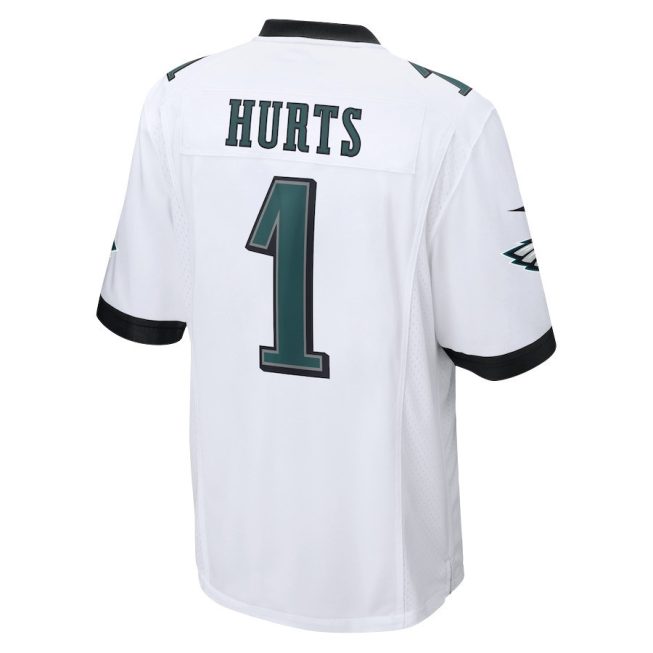 Jalen Hurts 1 Philadelphia Eagles Go Directly To Jalen Game Men Jersey - White - Image 3