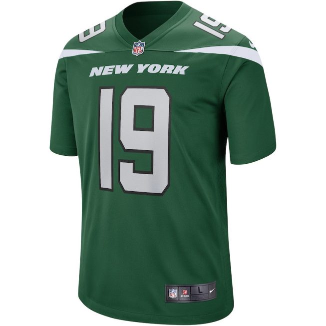 Keyshawn Johnson 19 New York Jets Men Game Retired Jersey - Gotham Green - Image 2