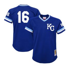 Bo Jackson Kansas City Royals Mitchell & Ness Youth Cooperstown Collection Mesh Batting Practice Jersey - Royal