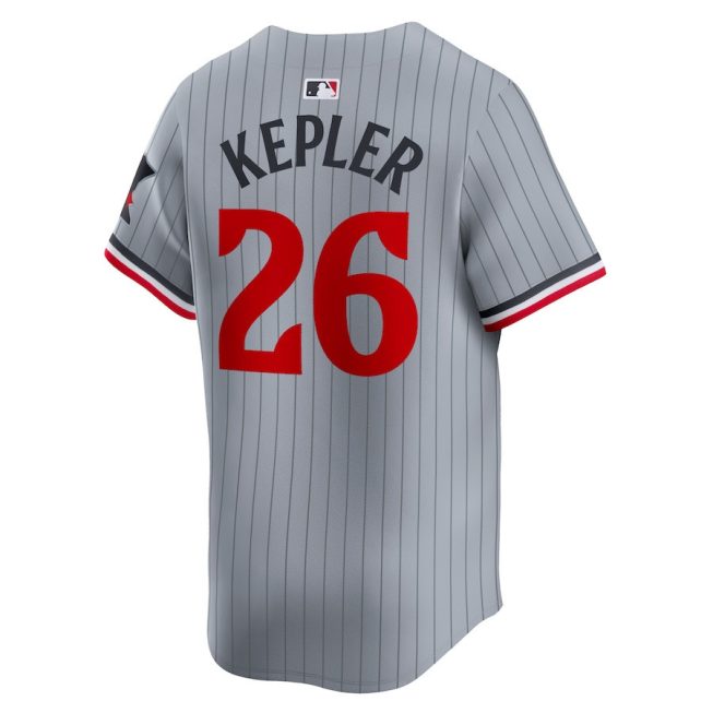 Max Kepler 26 Minnesota Twins Road Limited Men Jersey - Gray - Image 3