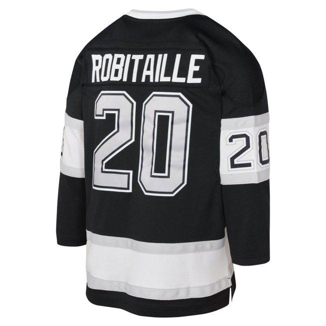 Luc Robitaille Los Angeles Kings Mitchell & Ness Youth 1992 Blue Line Player Jersey - Black - Image 3