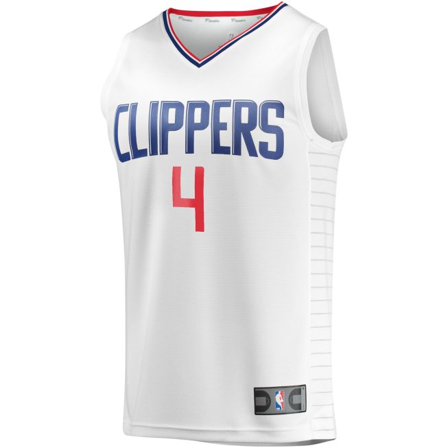 Brandon Boston LA Clippers Fanatics Youth Fast Break Player Jersey - Association Edition - White - Image 2