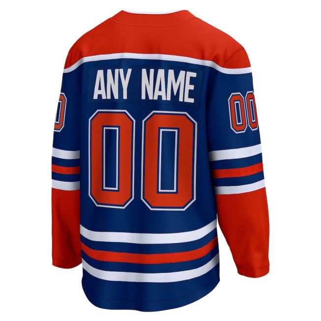 Edmonton Oilers 2024 Stanley Cup Final Home Breakaway Custom Name Jersey - Royal - Image 3