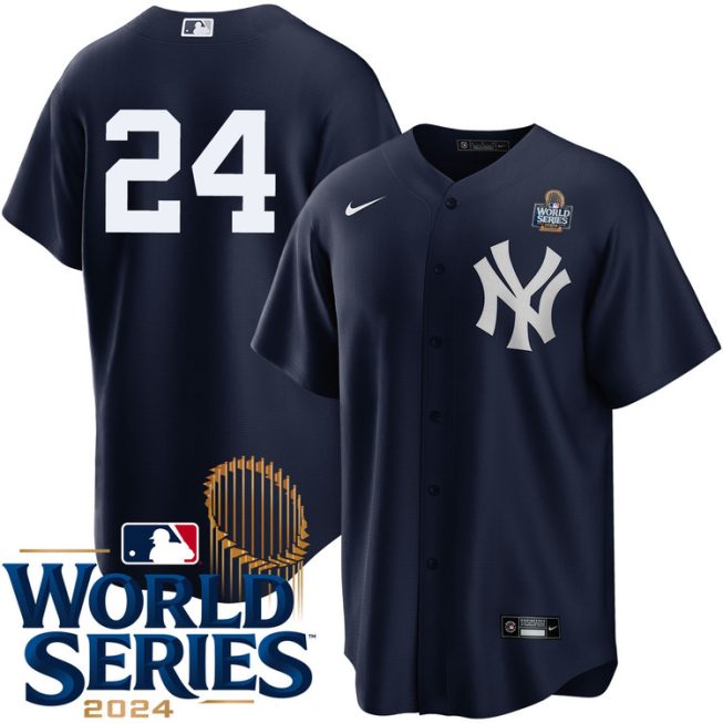 Alex Verdugo New York Yankees Alternate Navy Player World Series Jersey