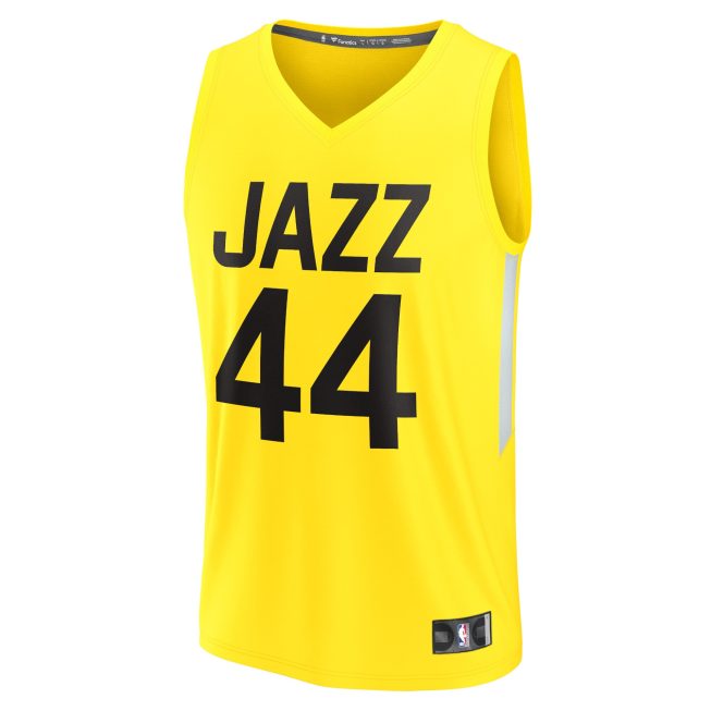 Bojan Bogdanovic Utah Jazz Fanatics Fast Break Replica Jersey - Icon Edition - Yellow - Image 2