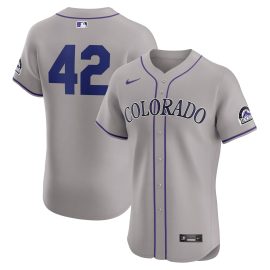 Colorado Rockies Road 2024 Jackie Robinson Day Elite Jersey - Gray