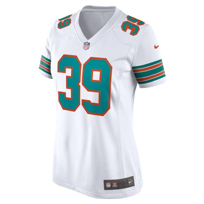 Larry Csonka 39 Miami Dolphins Women Retired Jersey - White - Image 2