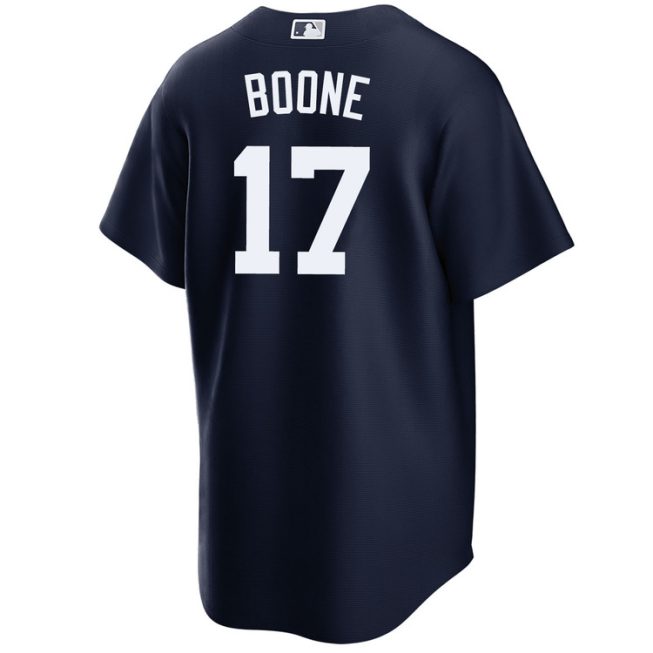 Aaron Boone New York Yankees Alternate Navy World Series Jersey - Image 2