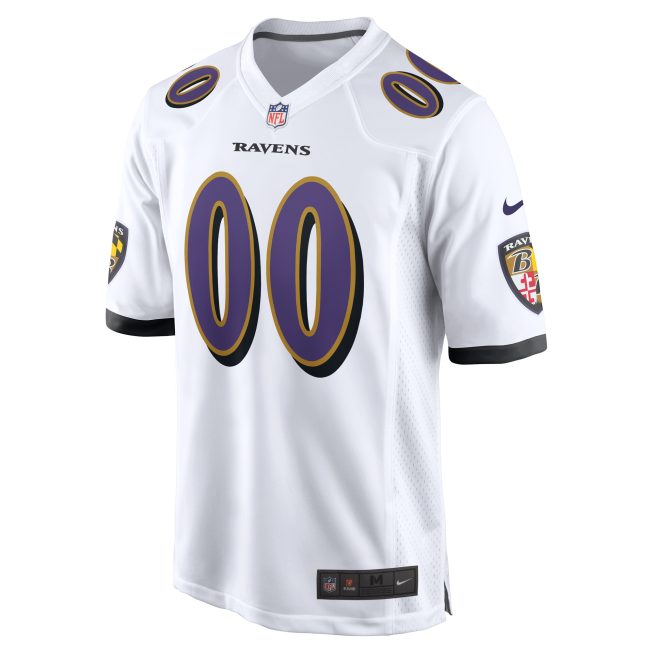 Baltimore Ravens Custom Game Jersey - White - Image 2