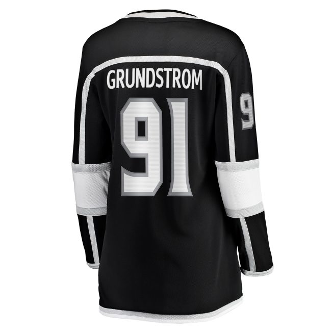 Carl Grundstrom Los Angeles Kings Fanatics Women's Home Breakaway Player Jersey - Black - Image 3