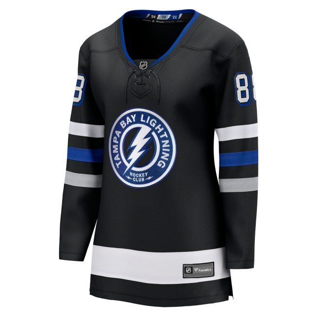 Andrei Vasilevskiy Tampa Bay Lightning Fanatics Women's Alternate Premier Breakaway Player Jersey - Black - Image 2
