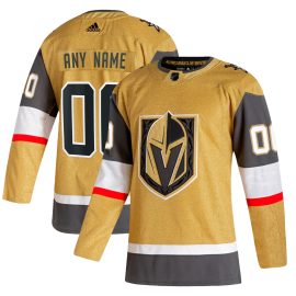 Vegas Golden Knights Home Authentic Custom Jersey - Gold