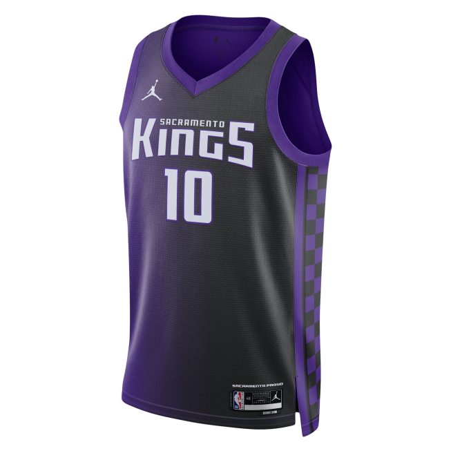Domantas Sabonis Sacramento Kings Jordan Brand Unisex Swingman Jersey - Statement Edition - Purple - Image 2