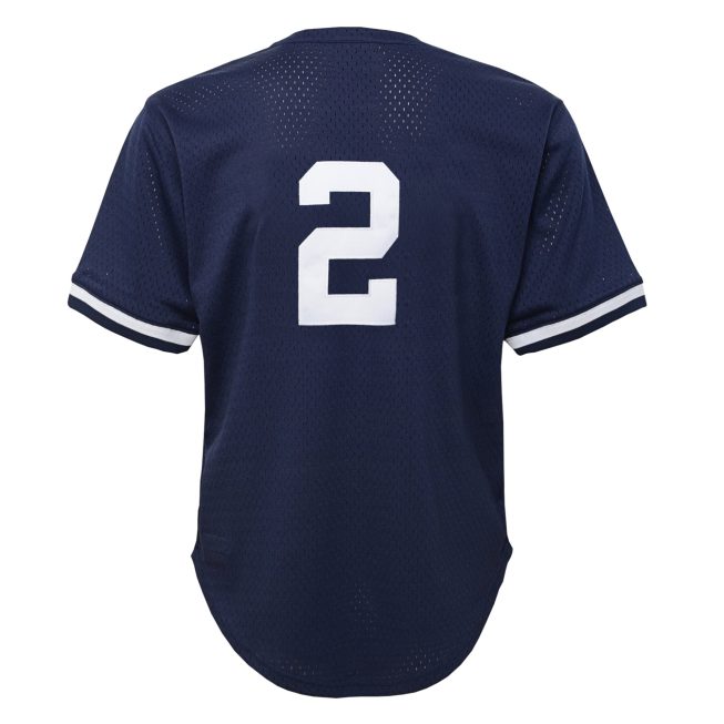 Derek Jeter New York Yankees Mitchell & Ness Preschool Cooperstown Collection Mesh Batting Practice Jersey - Navy - Image 3