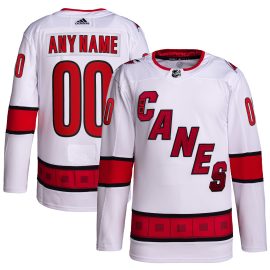 Carolina Hurricanes Away Primegreen Authentic Custom Jersey - White