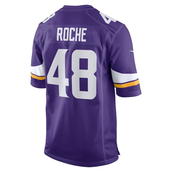 Quincy Roche 48 Minnesota Vikings Team Game Men Jersey - Purple - Image 3