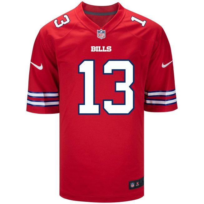 Gabriel Davis 13 Buffalo Bills Men Alternate Game Jersey - Red - Image 2