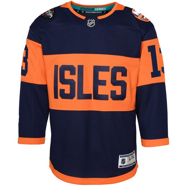 Mathew Barzal New York Islanders Youth 2024 Stadium Series Premier Player Jersey - Navy - Image 2