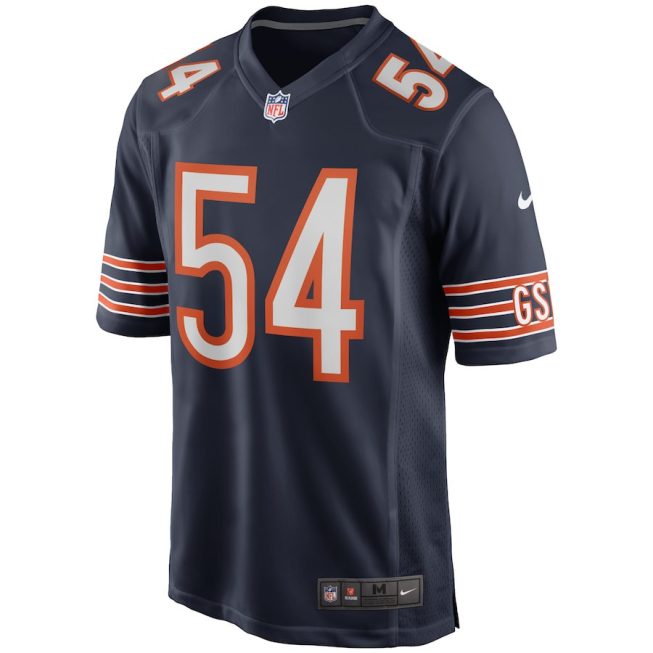 Brian Urlacher 54 Chicago Bears Men Game Retired Jersey - Navy - Image 2