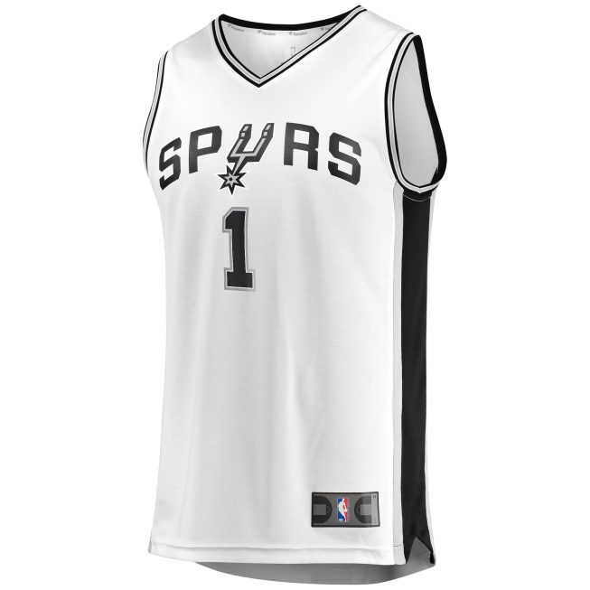 Victor Wembanyama San Antonio Spurs Fanatics Fast Break Player Jersey - Association Edition - White - Image 2
